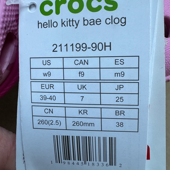 NWT Crocs Hello Kitty Bae Clog w All Over Character Print & Exclusive Jibbitz 9 - Picture 9 of 10